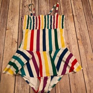 Hanna rainbow smocked swimsuit